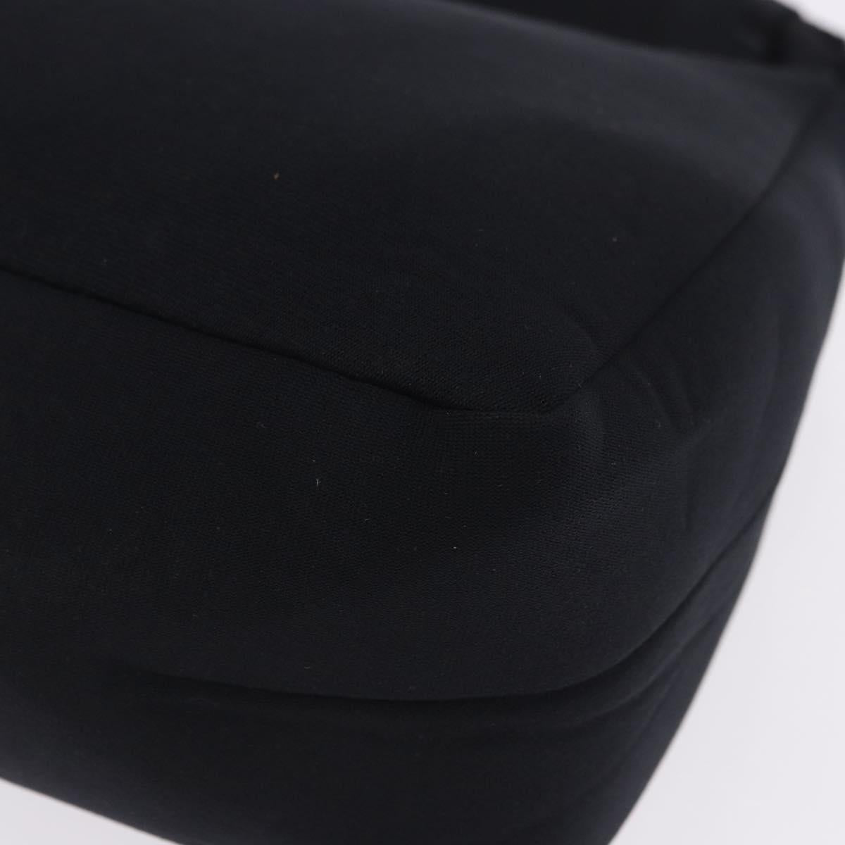 Miu Miu Shoulder Bag Nylon Black Silver Auth mr2866A