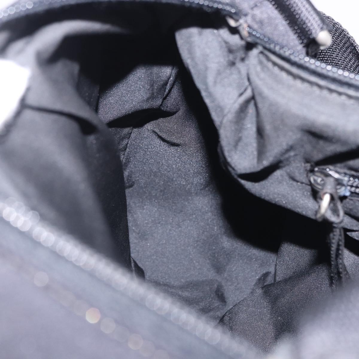 Miu Miu Shoulder Bag Nylon Black Silver Auth mr2866A