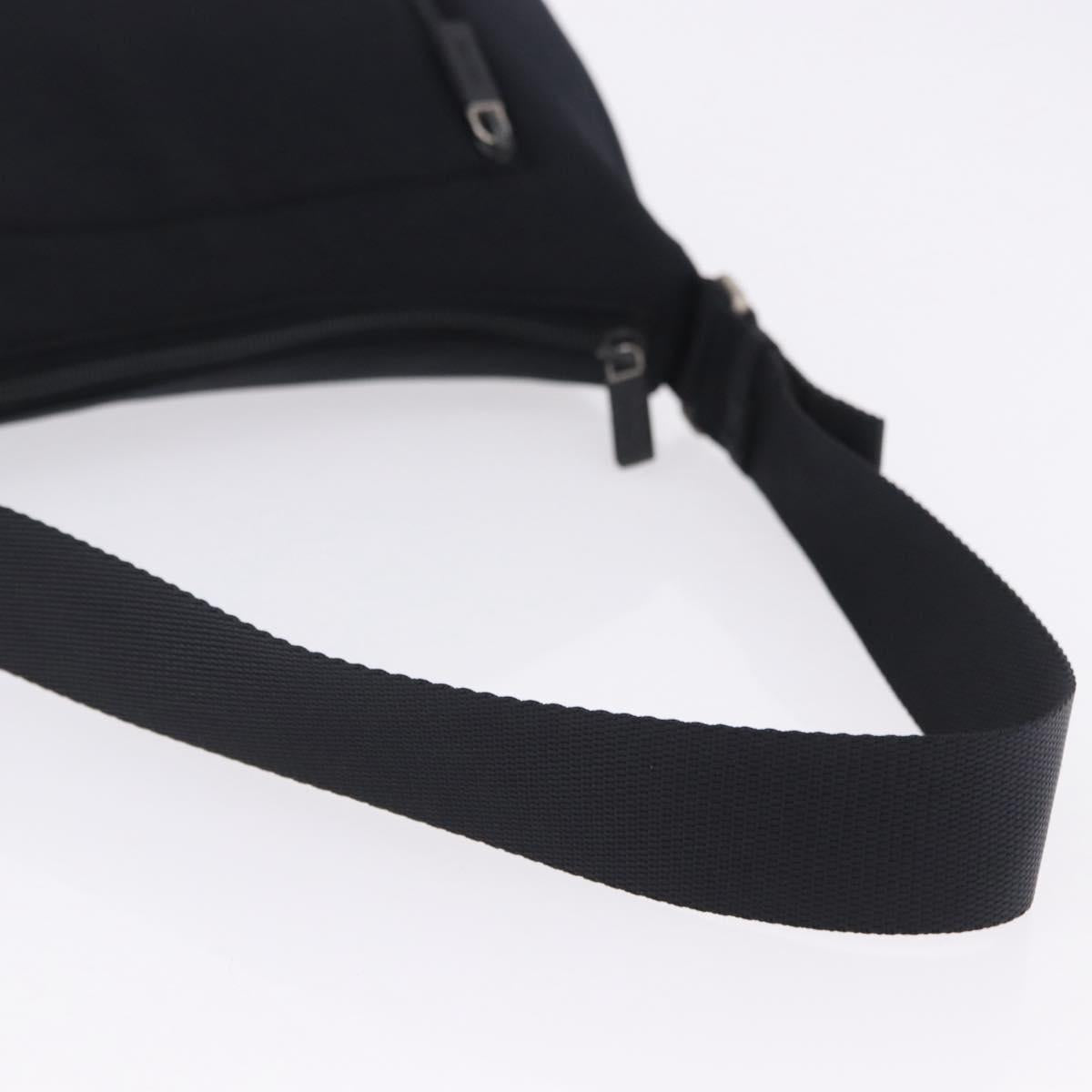 Miu Miu Shoulder Bag Nylon Black Silver Auth mr2866A