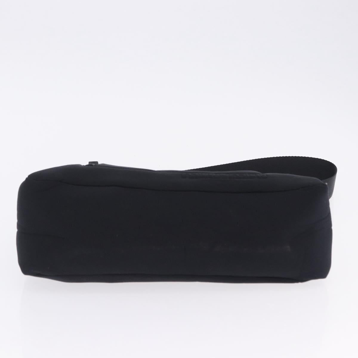 Miu Miu Shoulder Bag Nylon Black Silver Auth mr2866A