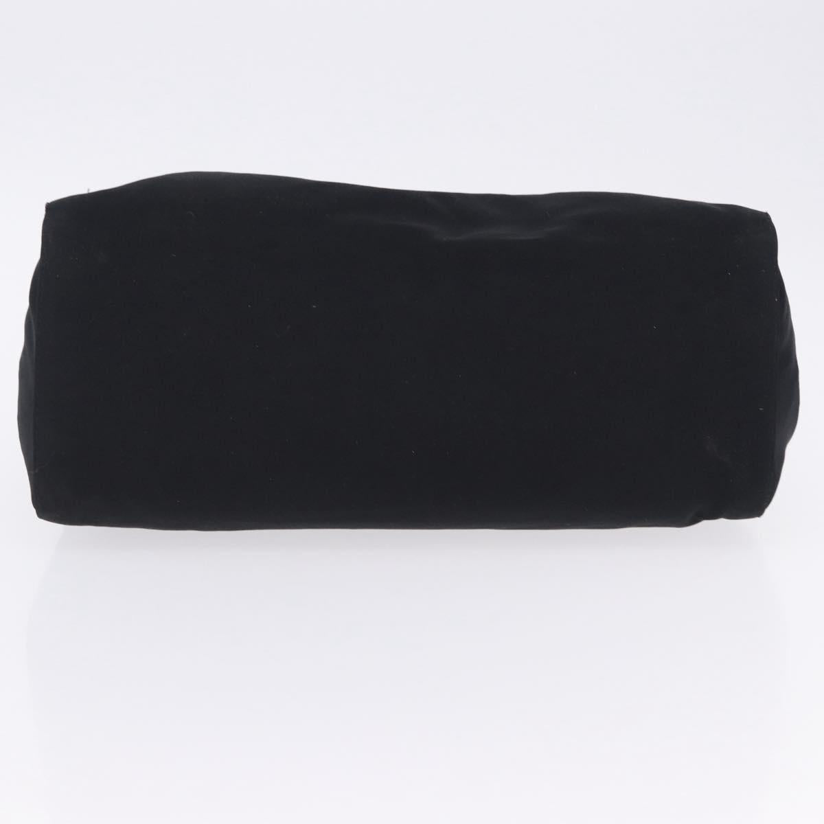 FENDI Zucchino Canvas Mamma Baguette Hand Bag Black Silver Auth mr2871A