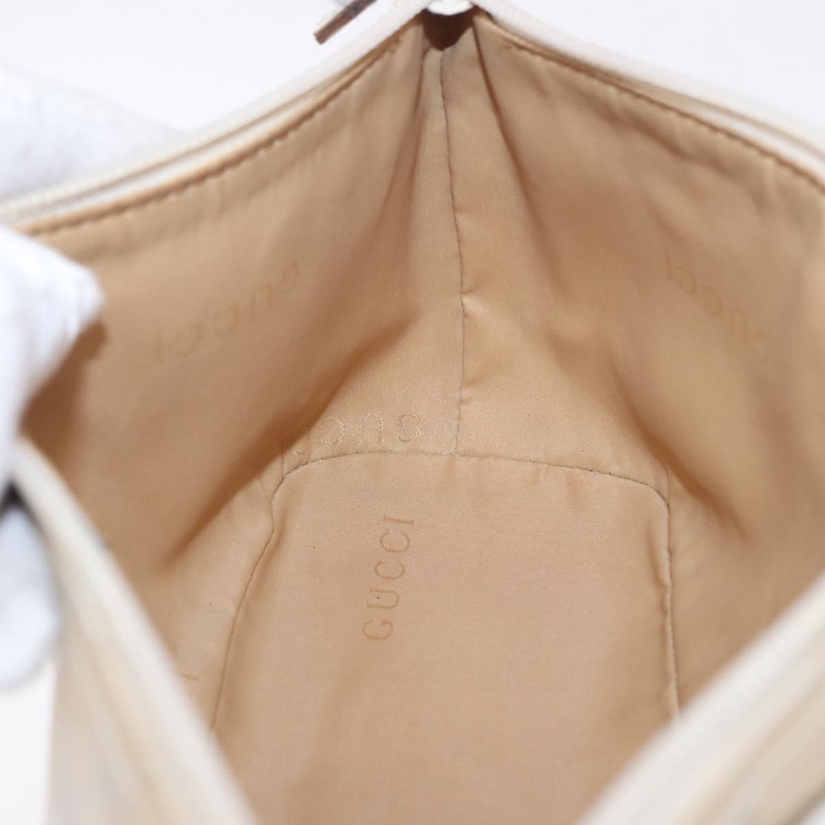 GUCCI GG Canvas Accessory Pouch Beige Gold 039 1103 2123 Auth mr2881