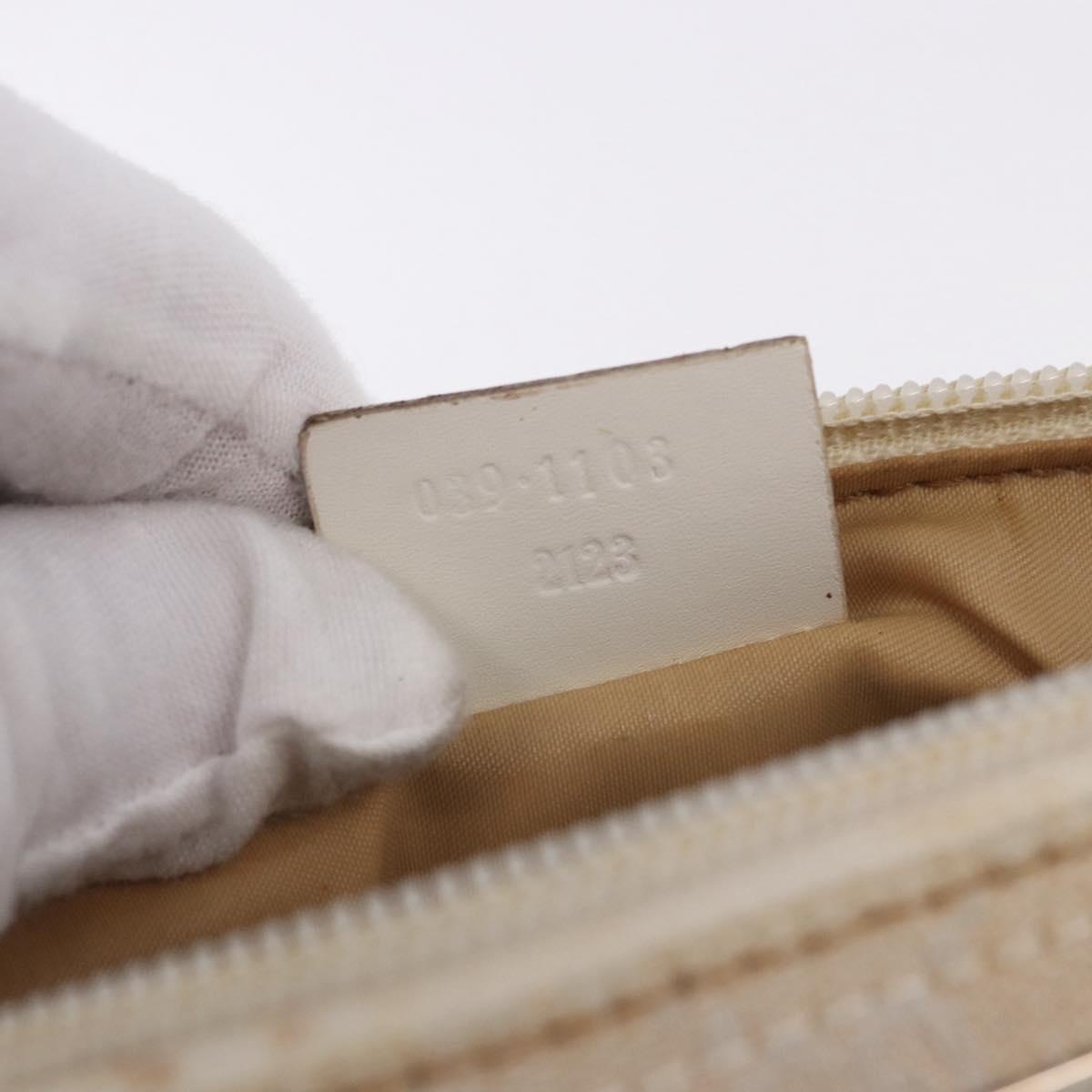 GUCCI GG Canvas Accessory Pouch Beige Gold 039 1103 2123 Auth mr2881