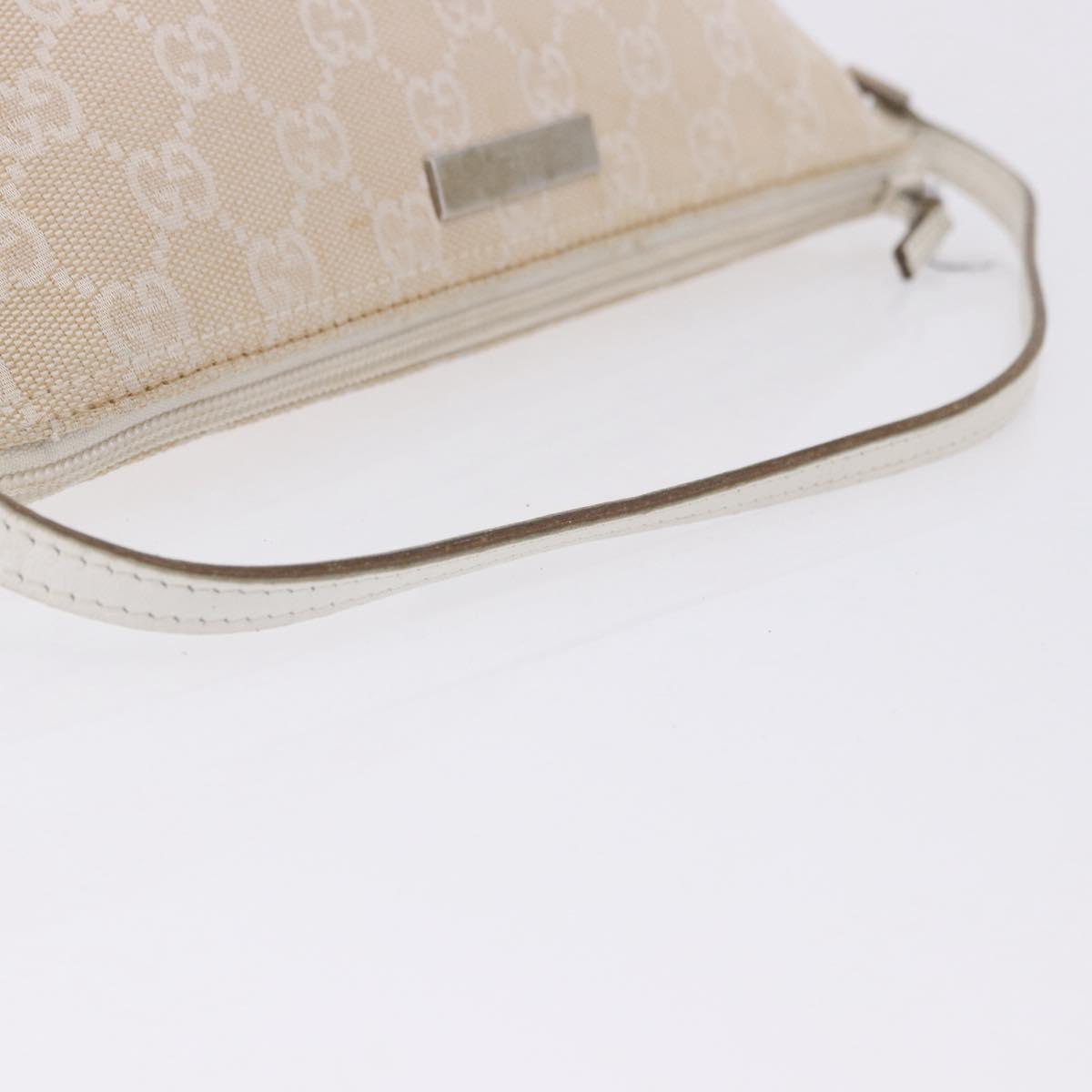 GUCCI GG Canvas Accessory Pouch Beige Gold 039 1103 2123 Auth mr2881