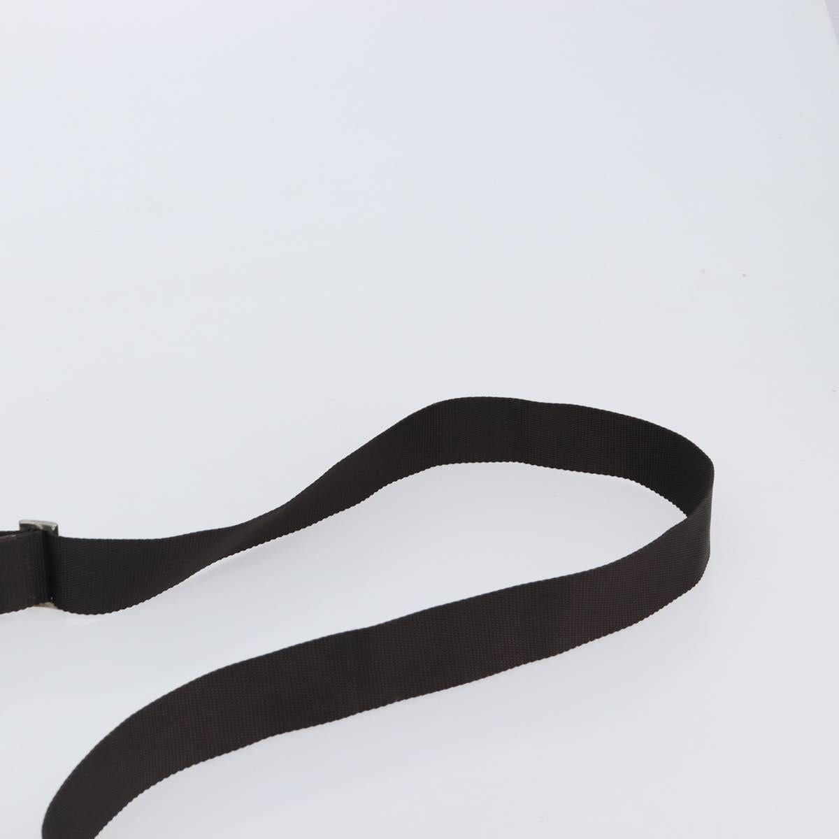 PRADA Shoulder Bag Nylon Khaki Silver Auth mr2887