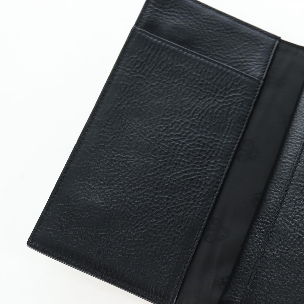 Chrome Hearts Wave Wallet Leather Black Auth mr2894SM