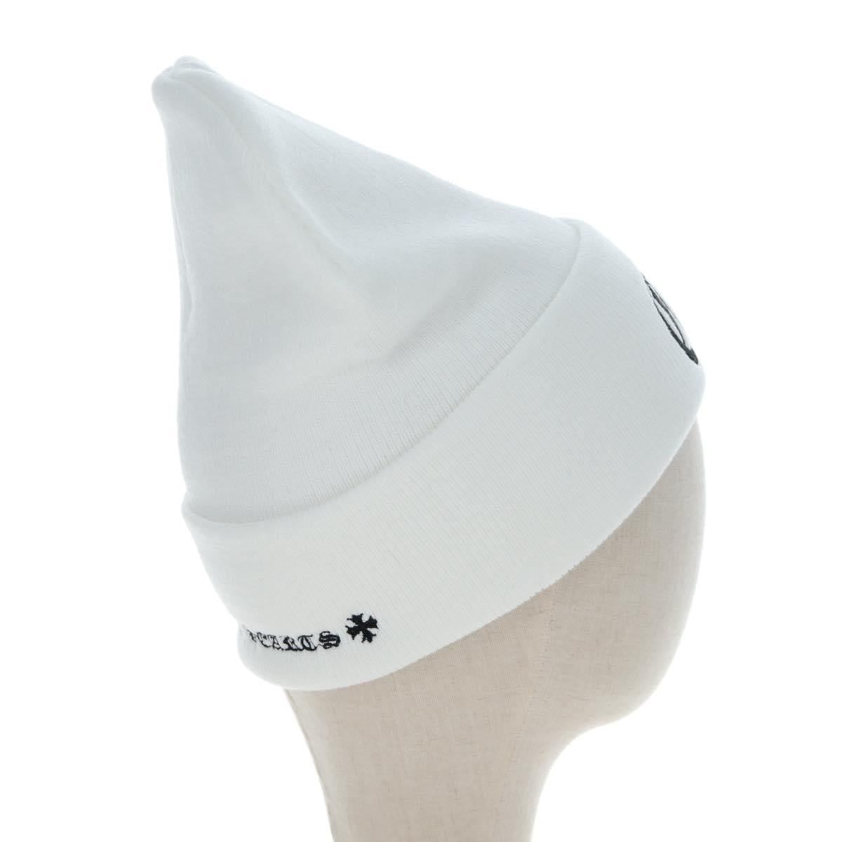 Chrome Hearts Beanie Hat Acrylic White Auth mr2898SM