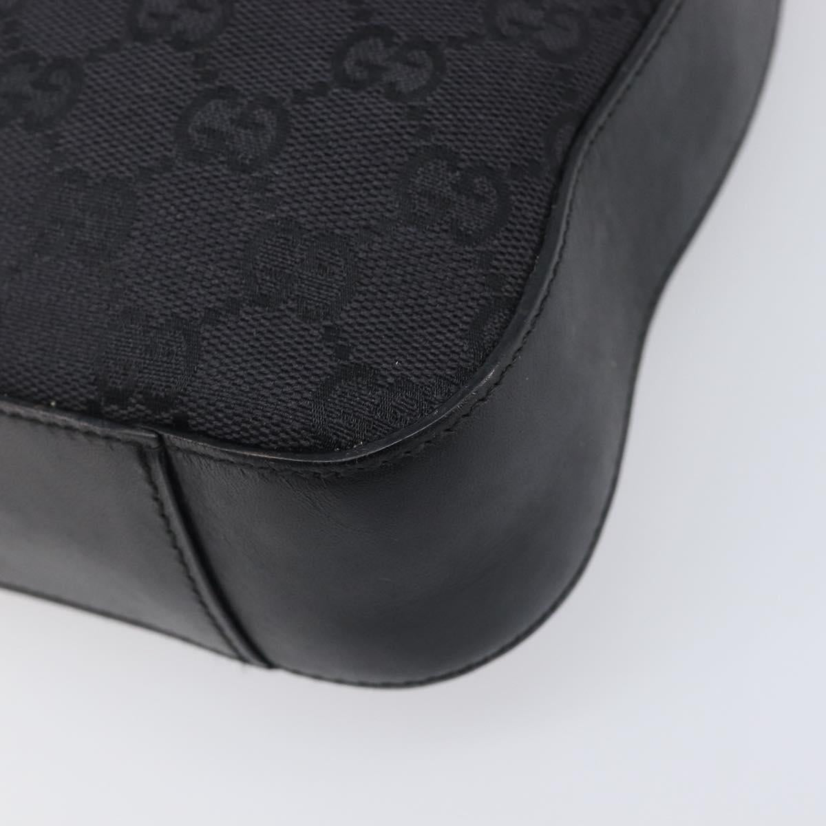 GUCCI Shoulder Bag Leather Black Silver 001 3812 2123 Auth mr2907