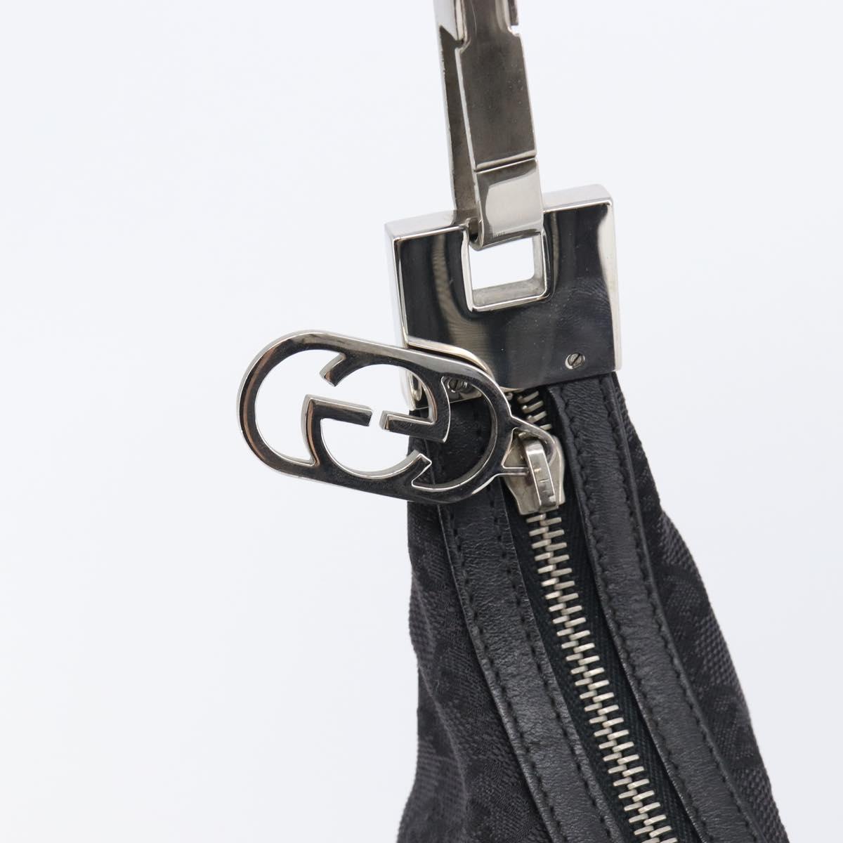 GUCCI Shoulder Bag Leather Black Silver 001 3812 2123 Auth mr2907