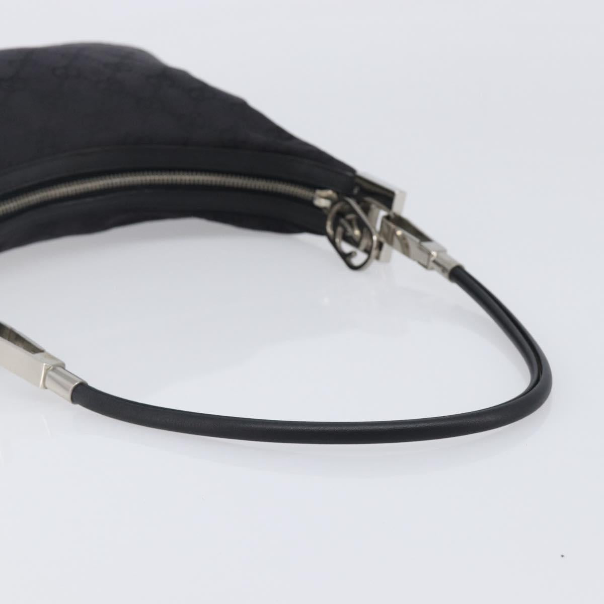 GUCCI Shoulder Bag Leather Black Silver 001 3812 2123 Auth mr2907
