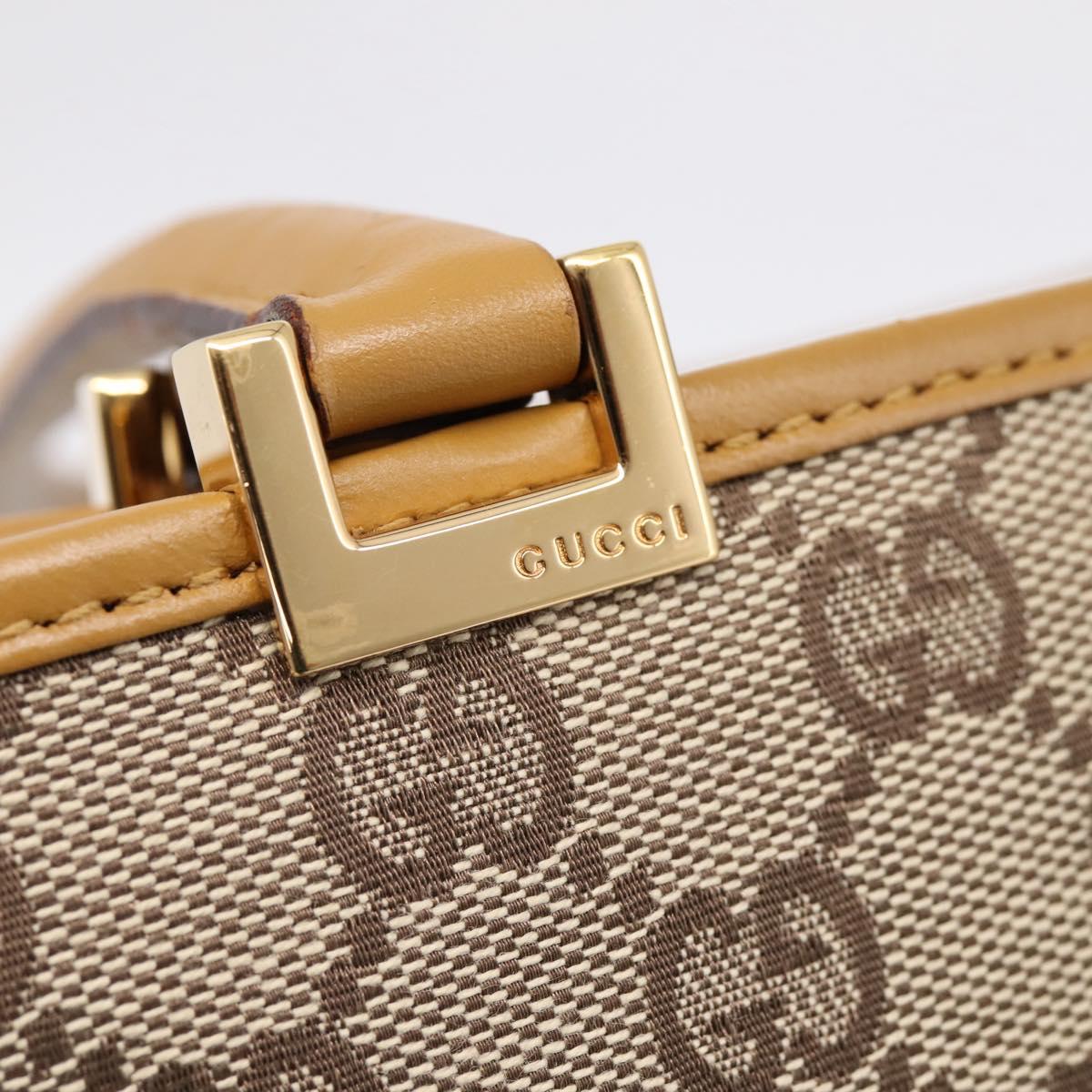 GUCCI GG Canvas Jackie Tote Bag Brown Gold 002 1073 Auth mr2908A
