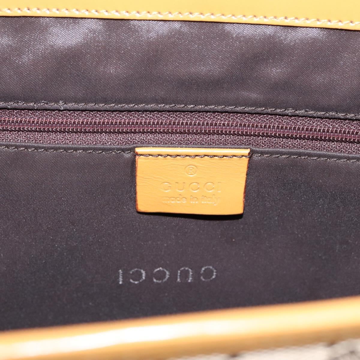 GUCCI GG Canvas Jackie Tote Bag Brown Gold 002 1073 Auth mr2908A