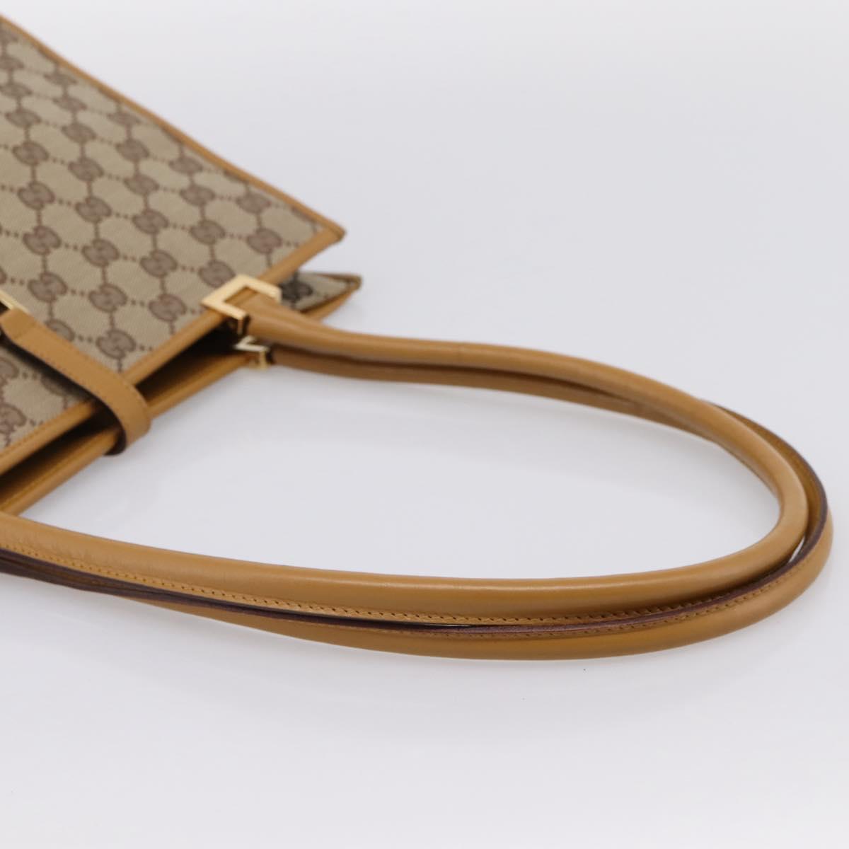GUCCI GG Canvas Jackie Tote Bag Brown Gold 002 1073 Auth mr2908A