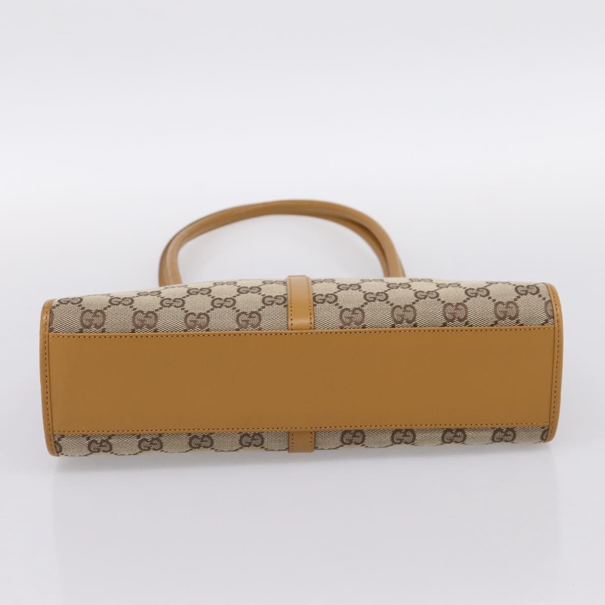 GUCCI GG Canvas Jackie Tote Bag Brown Gold 002 1073 Auth mr2908A