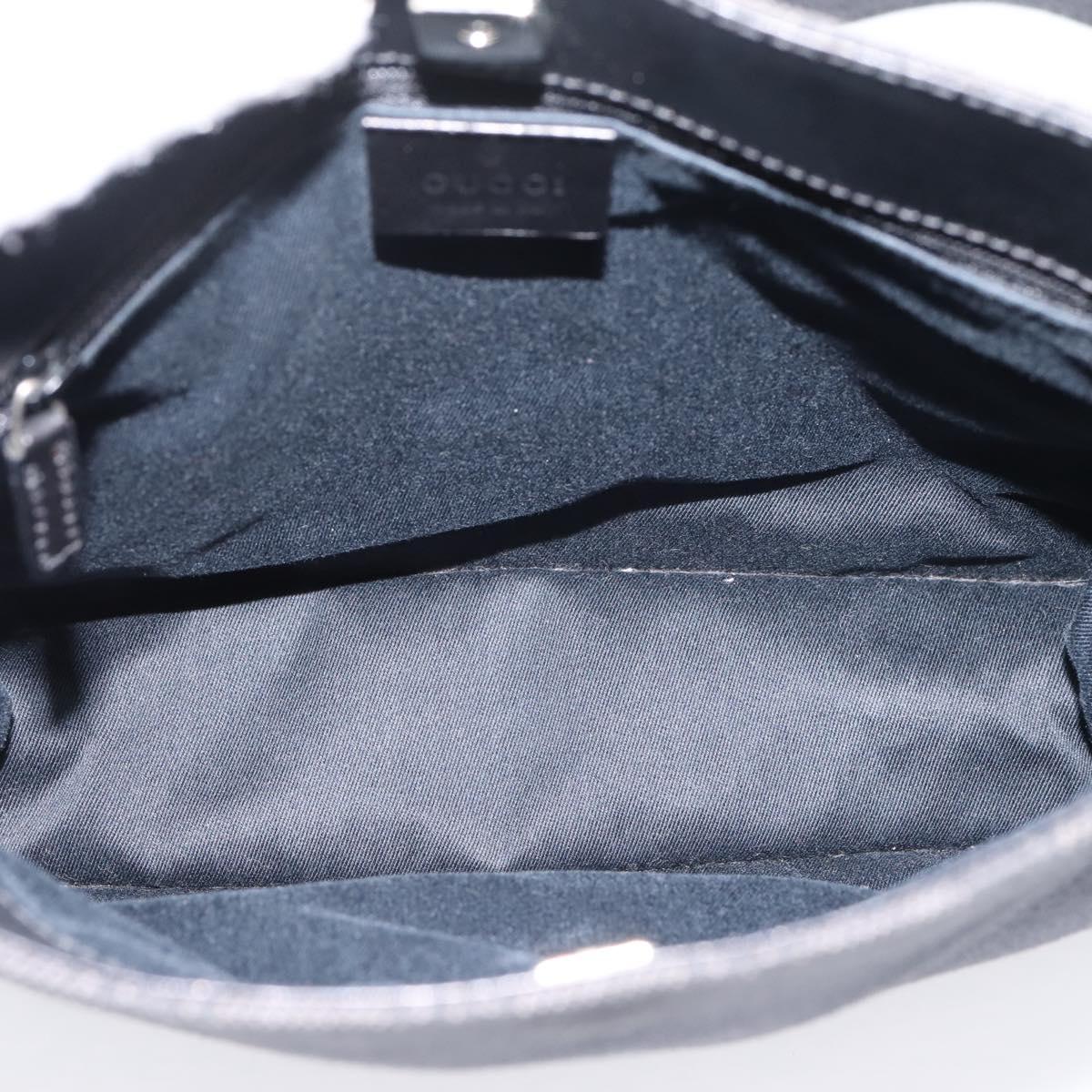 GUCCI GG Canvas Shoulder Bag Black 91762 Auth mr2911
