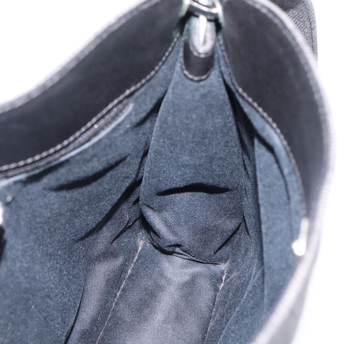 GUCCI GG Canvas Shoulder Bag Black 91762 Auth mr2911