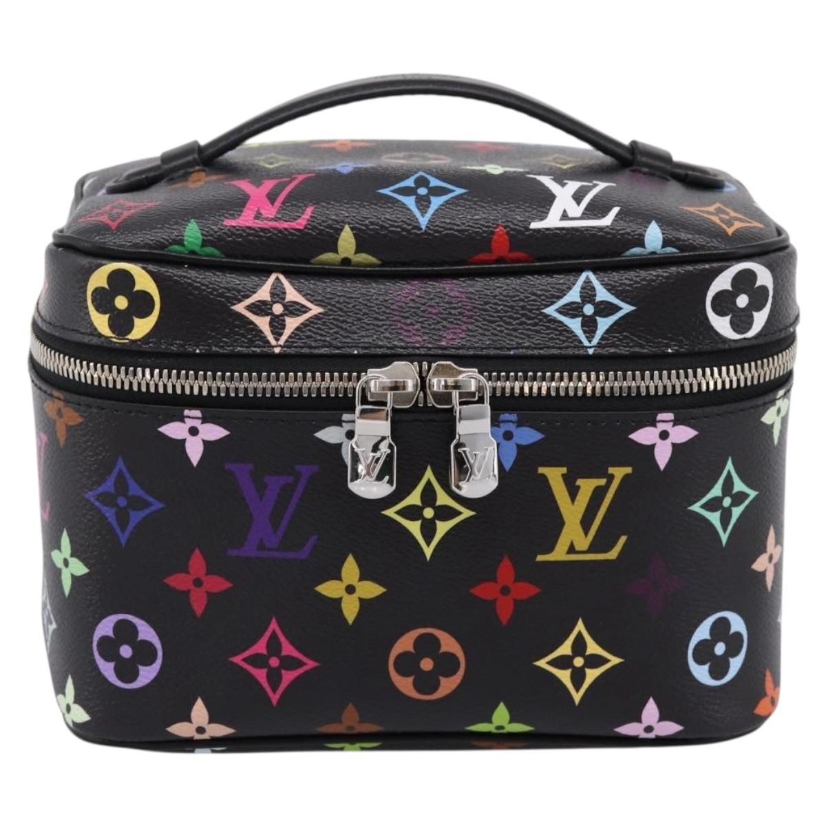 LOUIS VUITTON Monogram Multicolor Nice Mini Pouch Black M13747 LV Auth mr2917SM