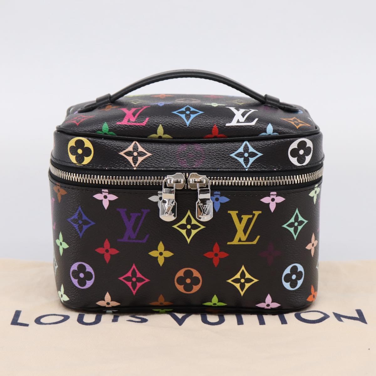 LOUIS VUITTON Monogram Multicolor Nice Mini Pouch Black M13747 LV Auth mr2917SM