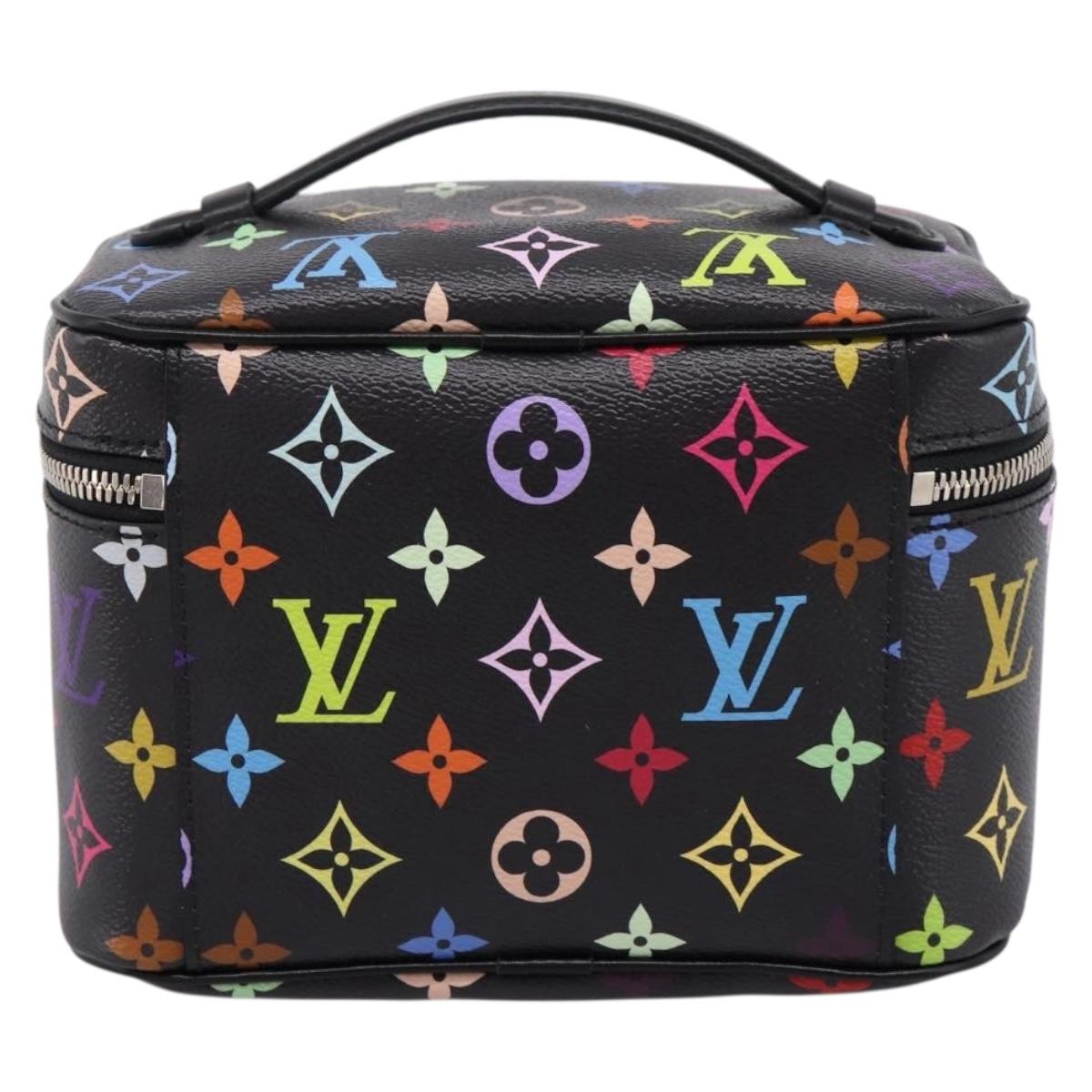 LOUIS VUITTON Monogram Multicolor Nice Mini Pouch Black M13747 LV Auth mr2917SM