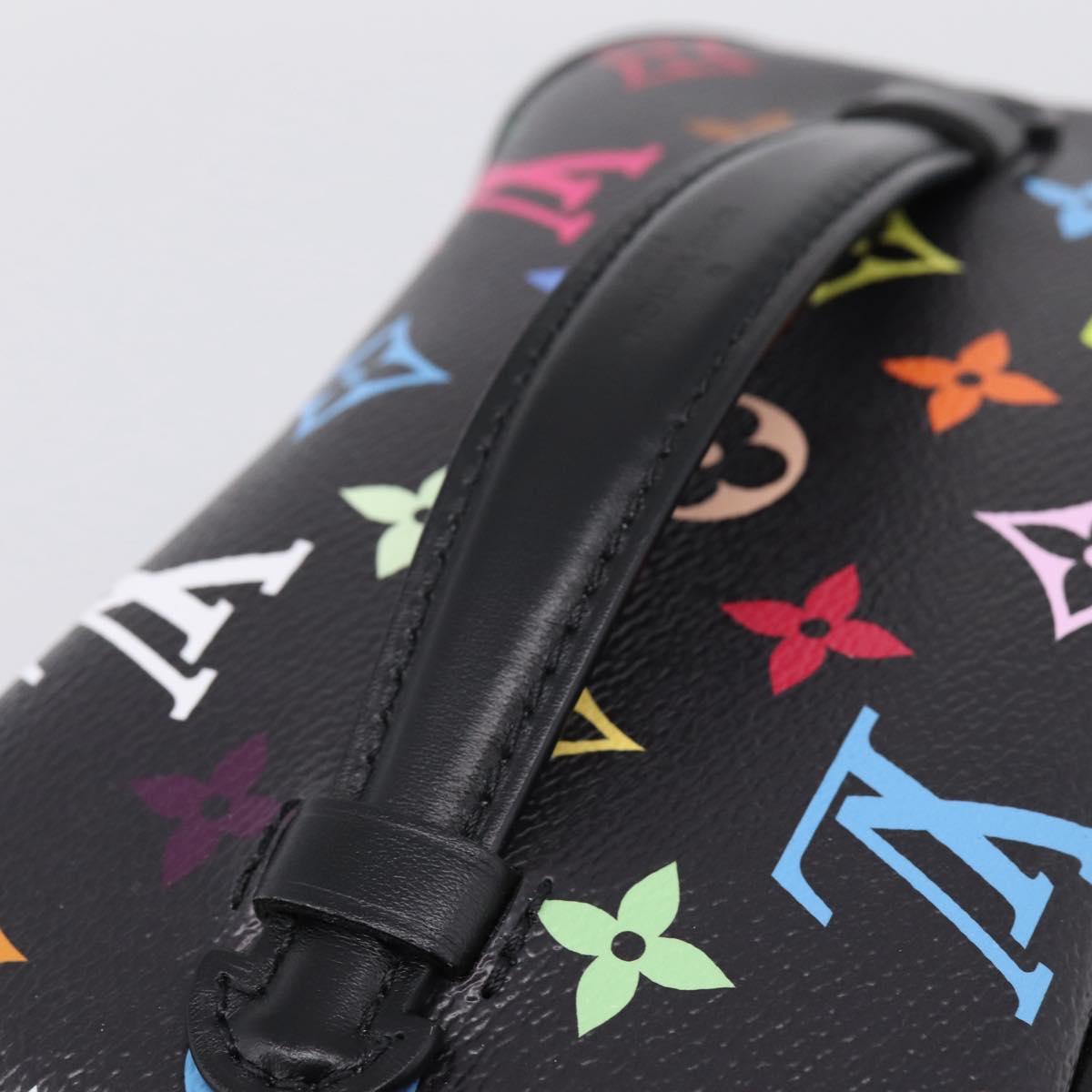 LOUIS VUITTON Monogram Multicolor Nice Mini Pouch Black M13747 LV Auth mr2917SM