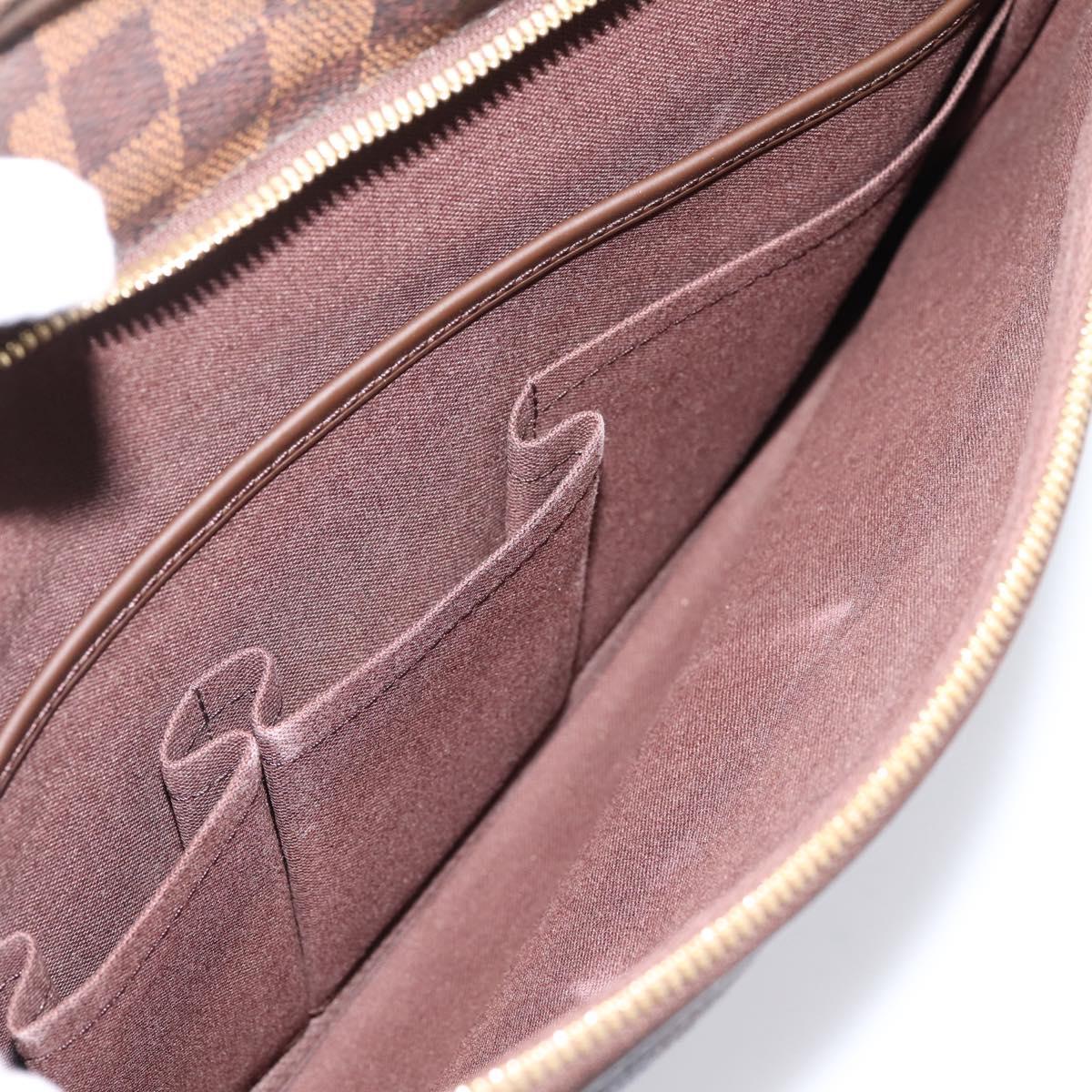 LOUIS VUITTON Damier Ebene Ikar Business Bag 2way N23252 LV Auth mr2918V