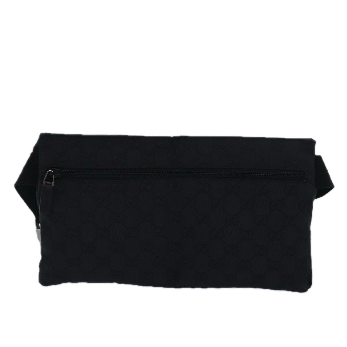 GUCCI GG Canvas Waist bag Black 28566 Auth mr292