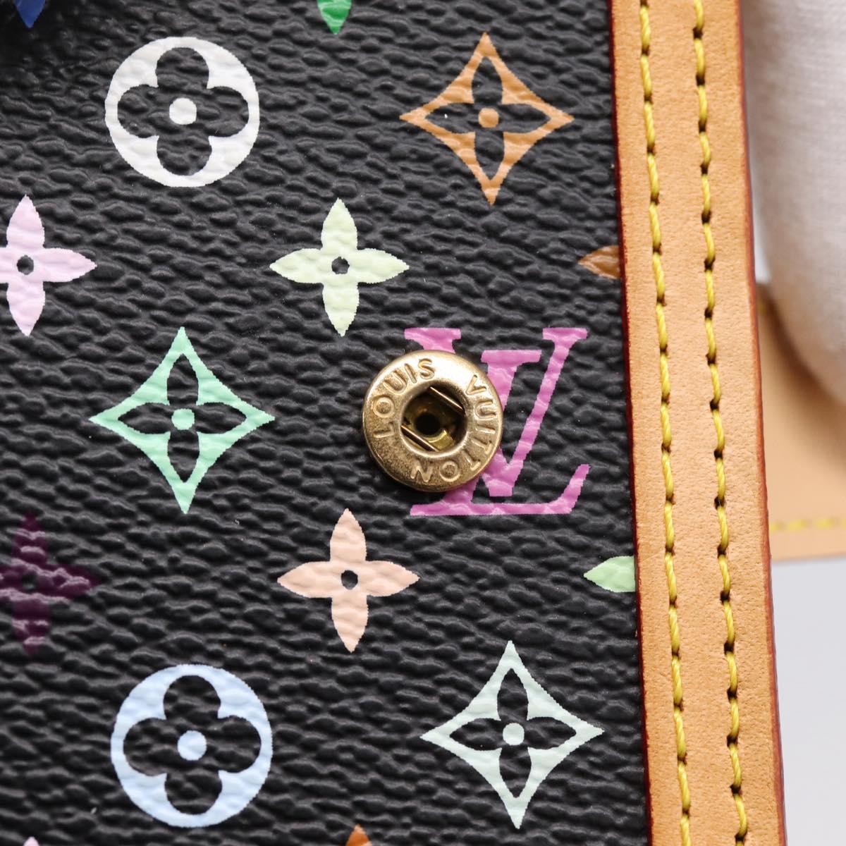 LOUIS VUITTON Monogram Multicolor Agenda PM Planner Black R20895 LV Auth mr2920V