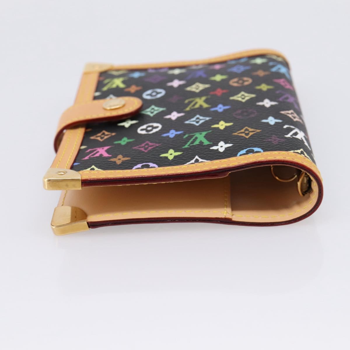 LOUIS VUITTON Monogram Multicolor Agenda PM Planner Black R20895 LV Auth mr2920V