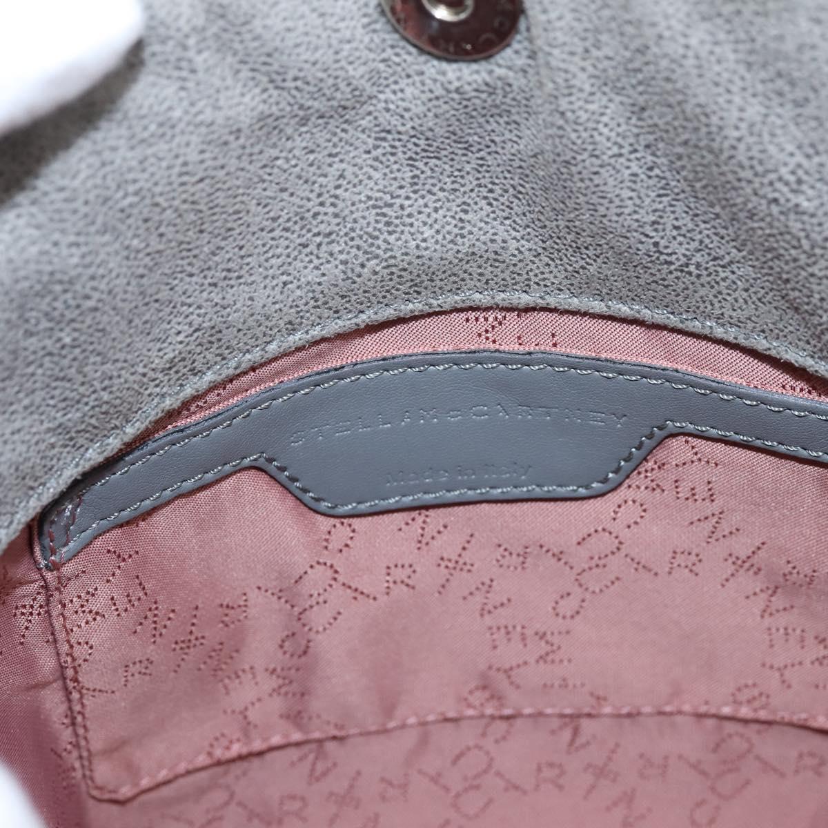 Stella McCartney Falabella Hand Bag Polyester Gray Silver Auth mr2923