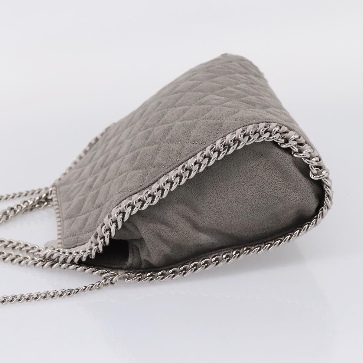 Stella McCartney Falabella Hand Bag Polyester Gray Silver Auth mr2923
