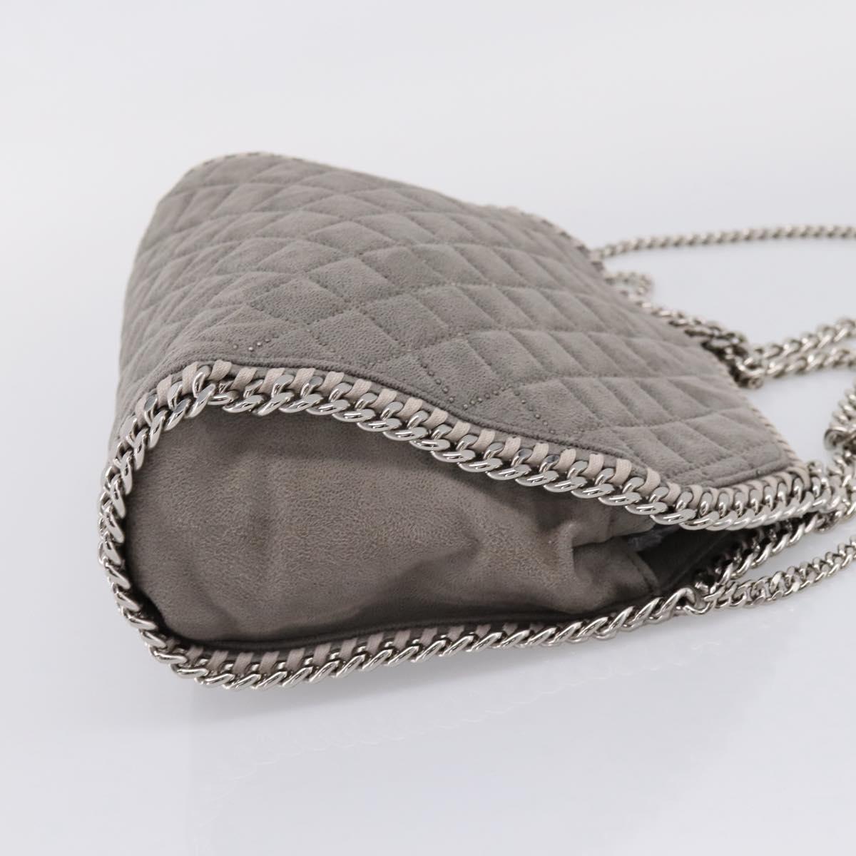 Stella McCartney Falabella Hand Bag Polyester Gray Silver Auth mr2923