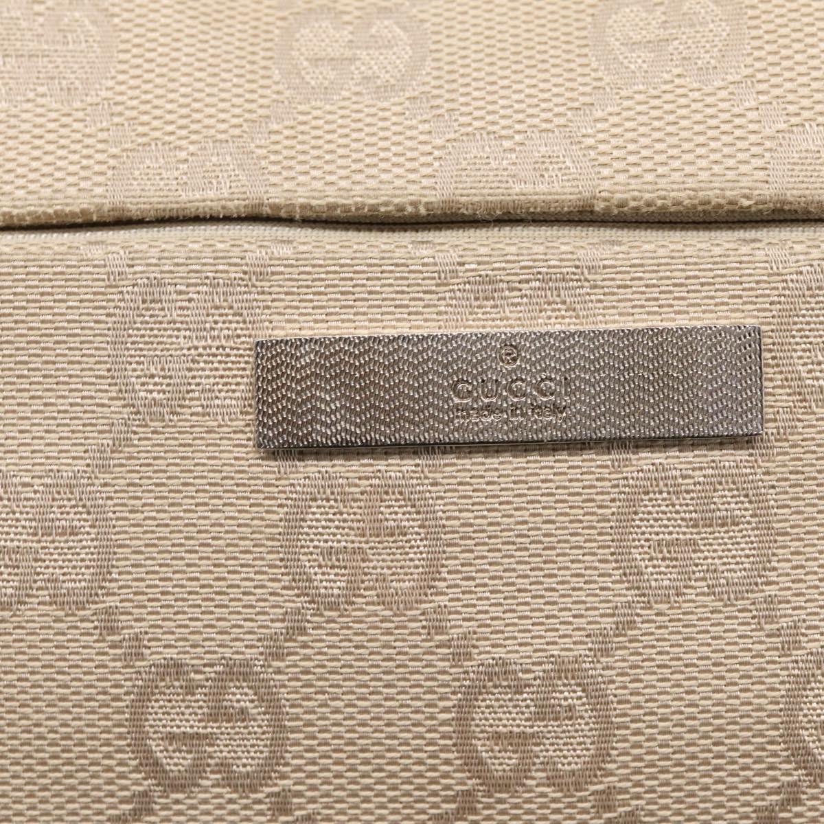 GUCCI GG Canvas Bamboo Hand Bag Beige Silver 001 3870 Auth mr2927A