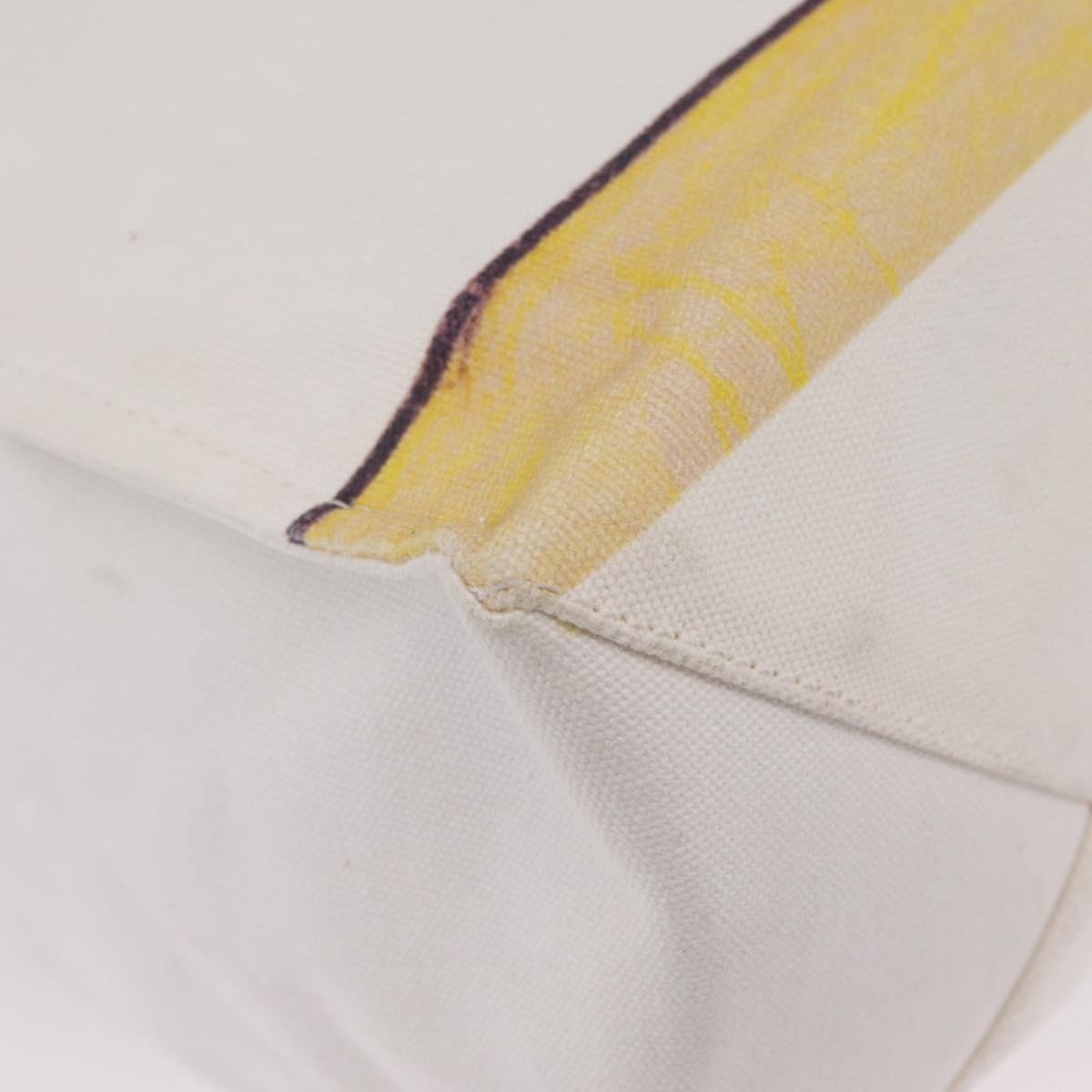 Stella McCartney Nara Yoshitomo Tote Bag Canvas White Brown Auth mr2934V