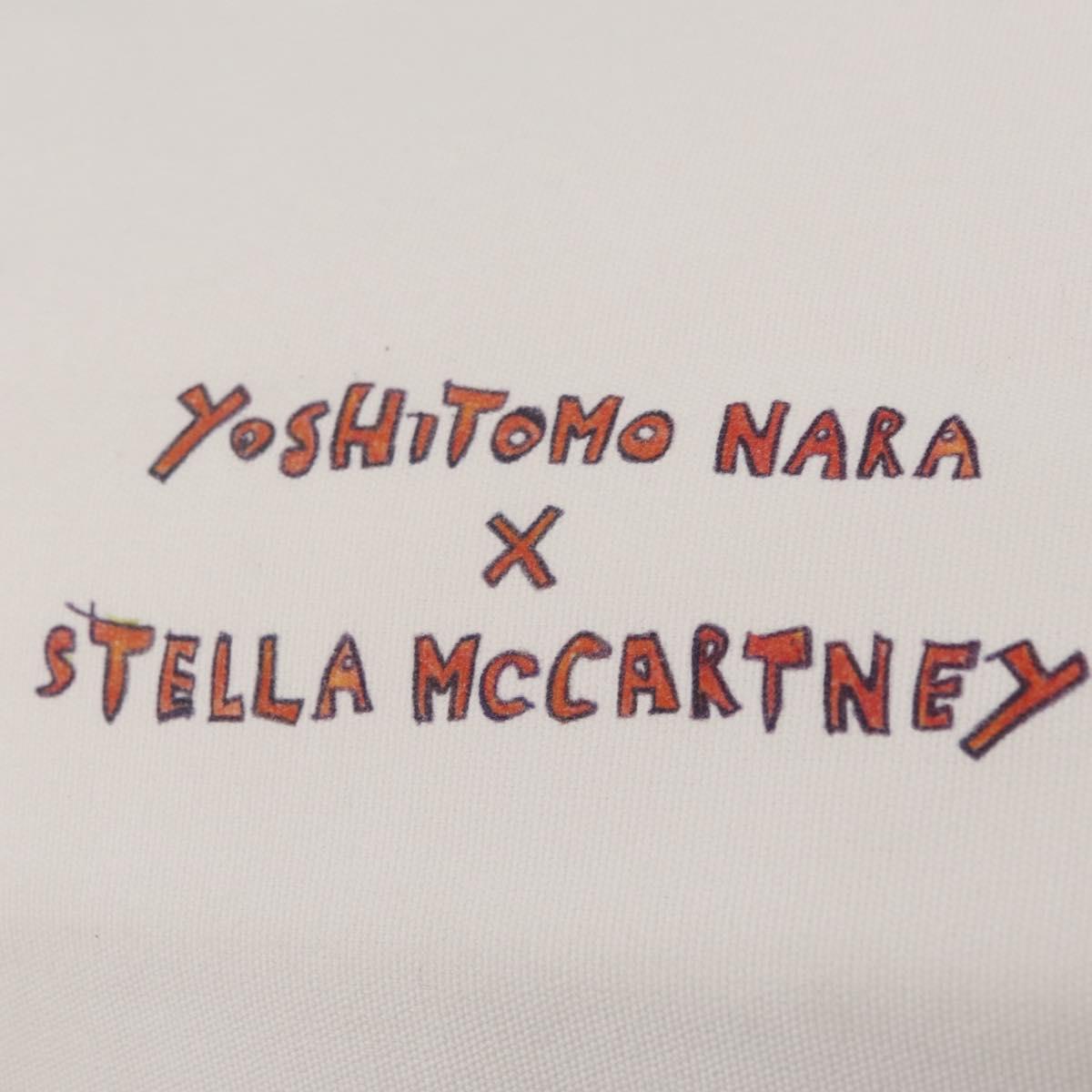 Stella McCartney Nara Yoshitomo Tote Bag Canvas White Brown Auth mr2934V