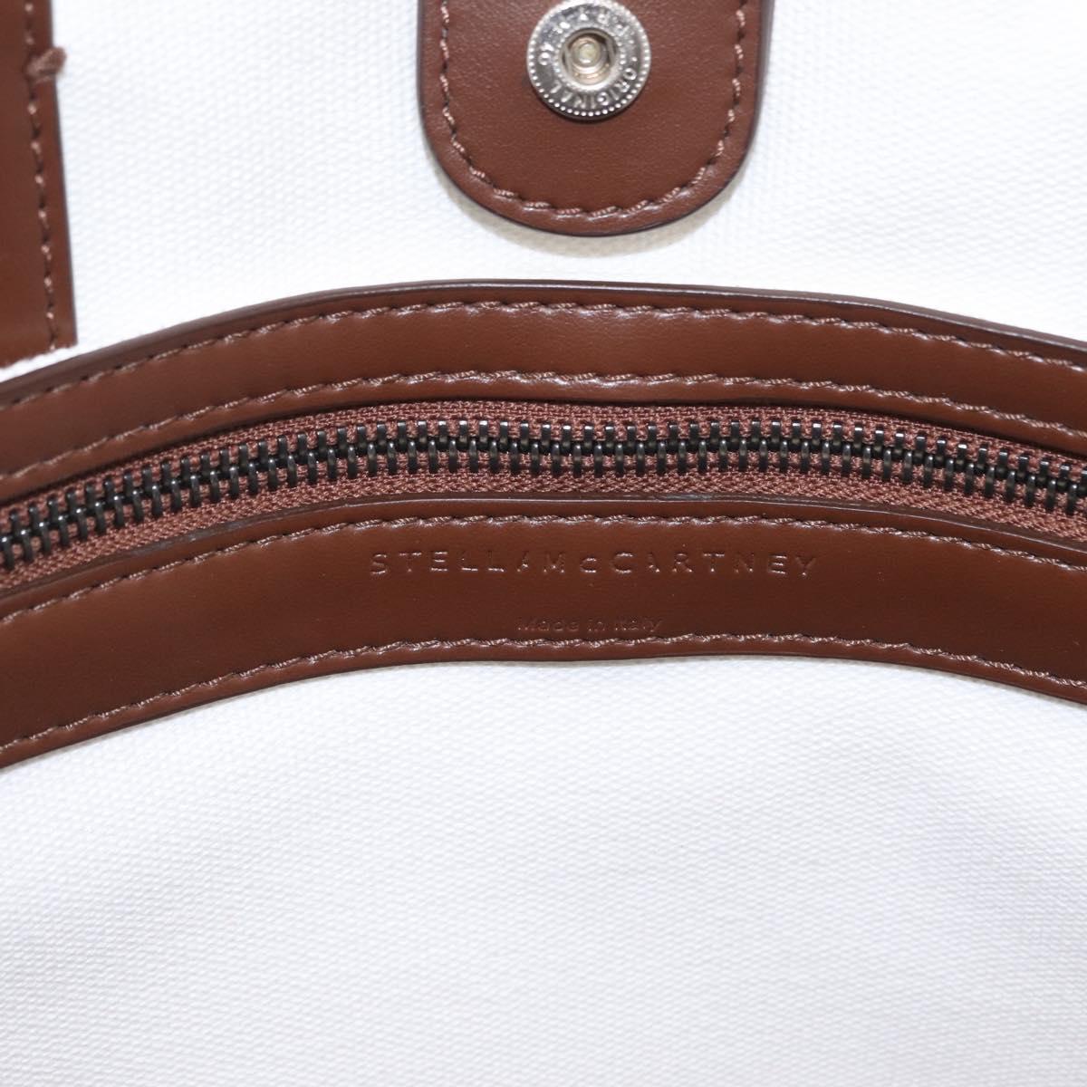 Stella McCartney Nara Yoshitomo Tote Bag Canvas White Brown Auth mr2934V