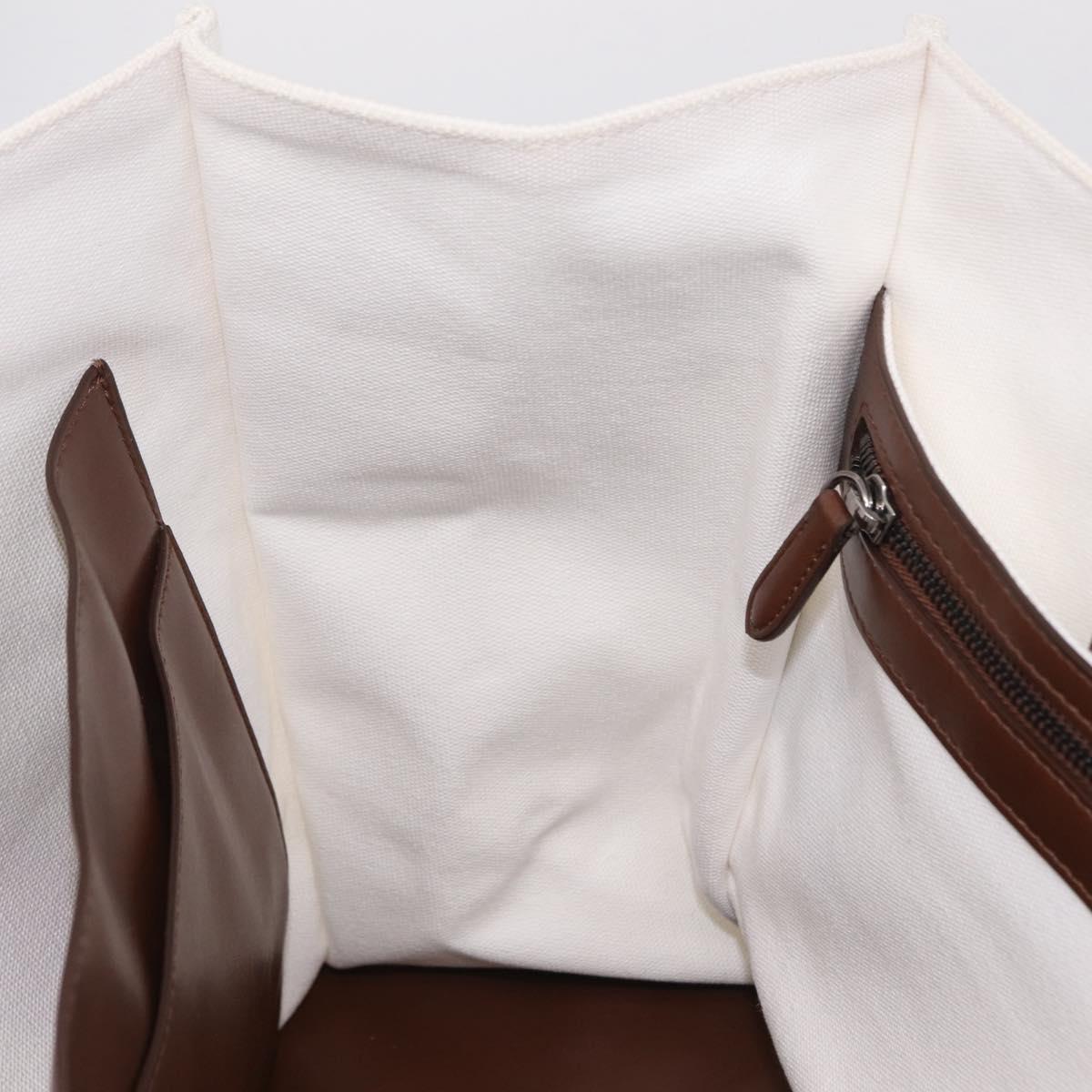 Stella McCartney Nara Yoshitomo Tote Bag Canvas White Brown Auth mr2934V