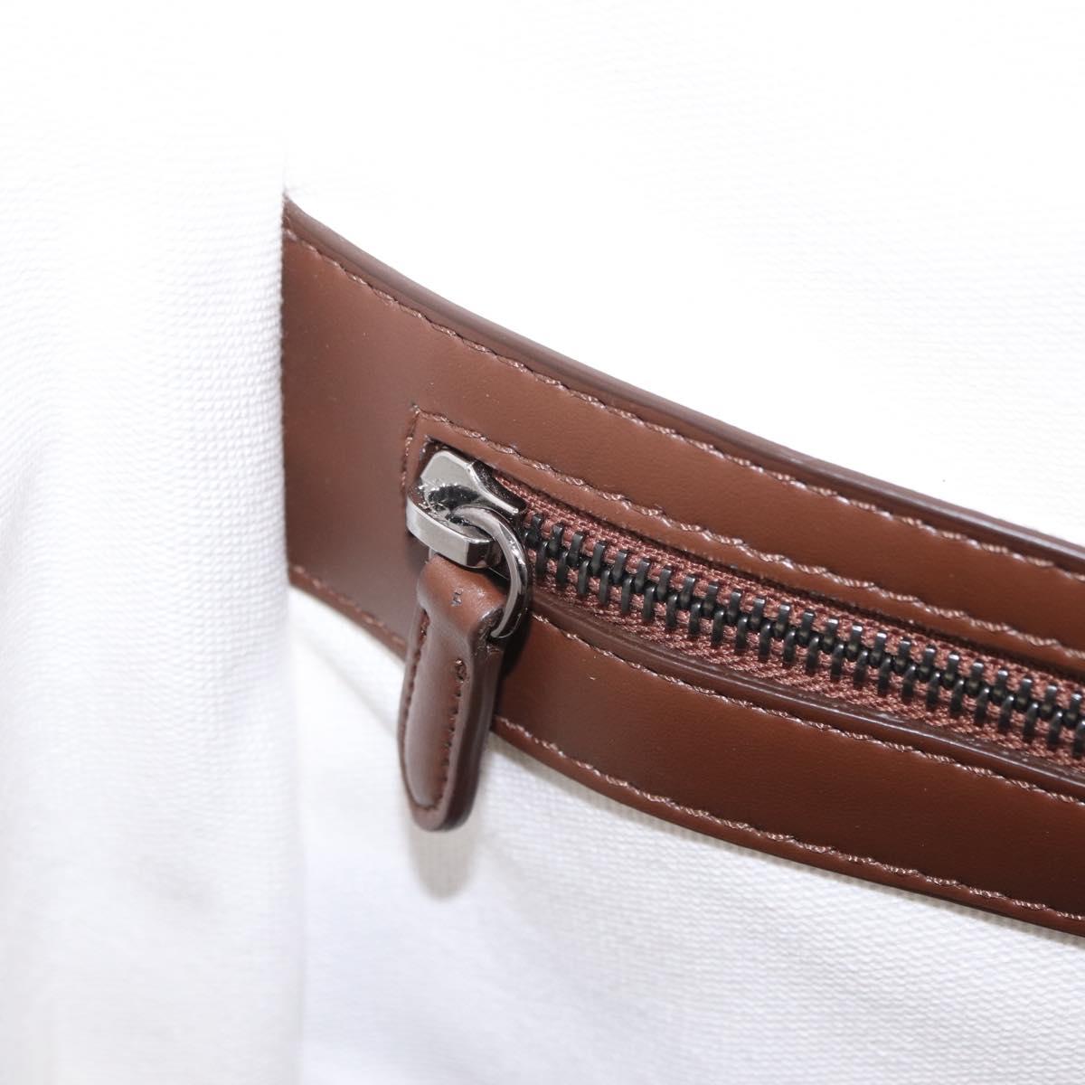 Stella McCartney Nara Yoshitomo Tote Bag Canvas White Brown Auth mr2934V