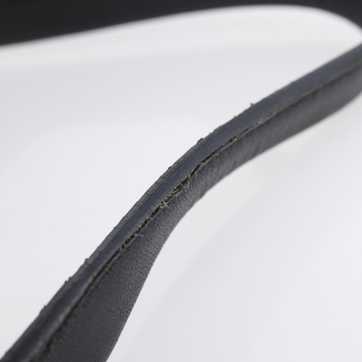 Chloe Hand Bag Leather Gray Gold Tone Auth mr2941