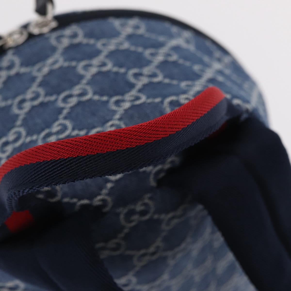 GUCCI Backpack Denim Blue Silver 782708 Auth mr2942V