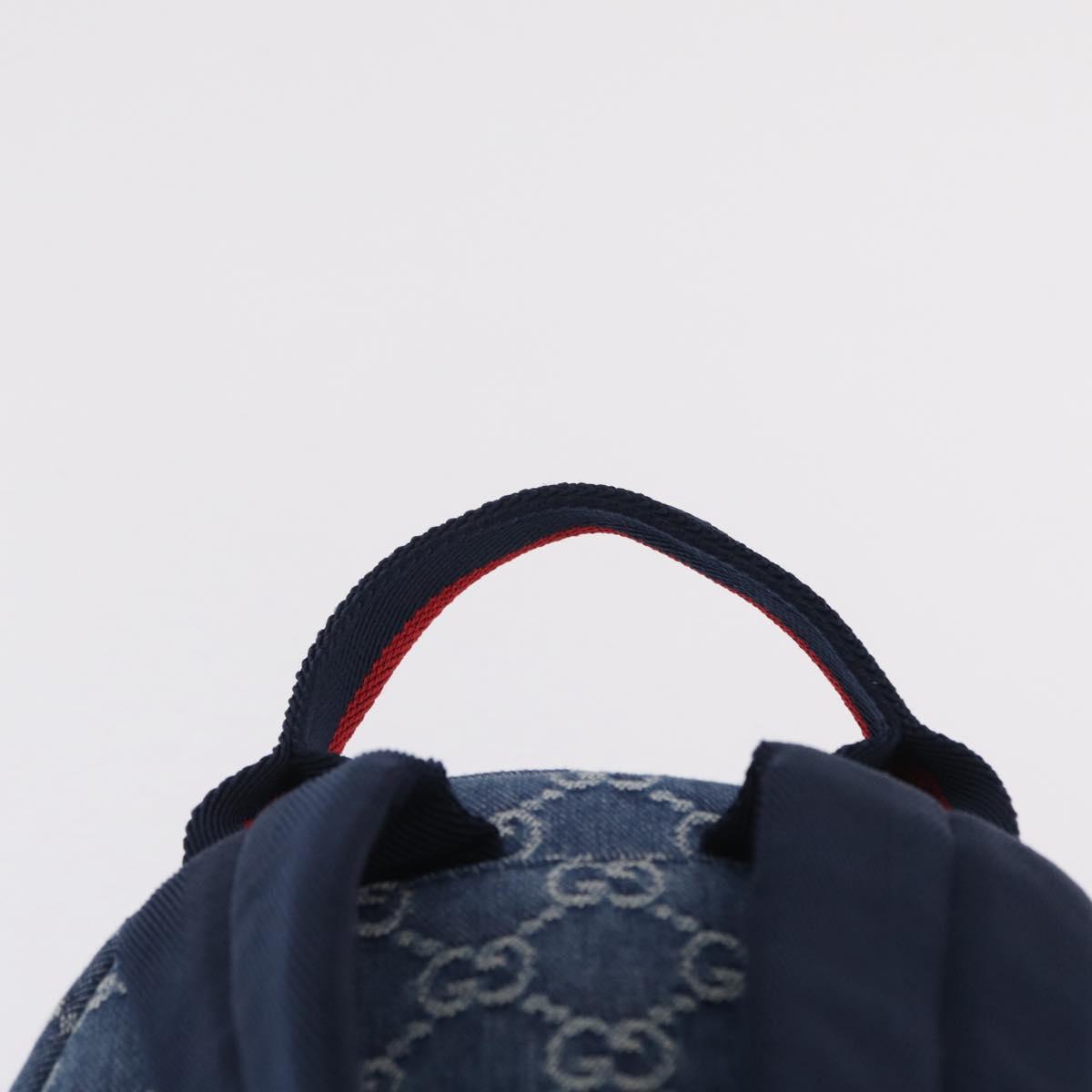 GUCCI Backpack Denim Blue Silver 782708 Auth mr2942V