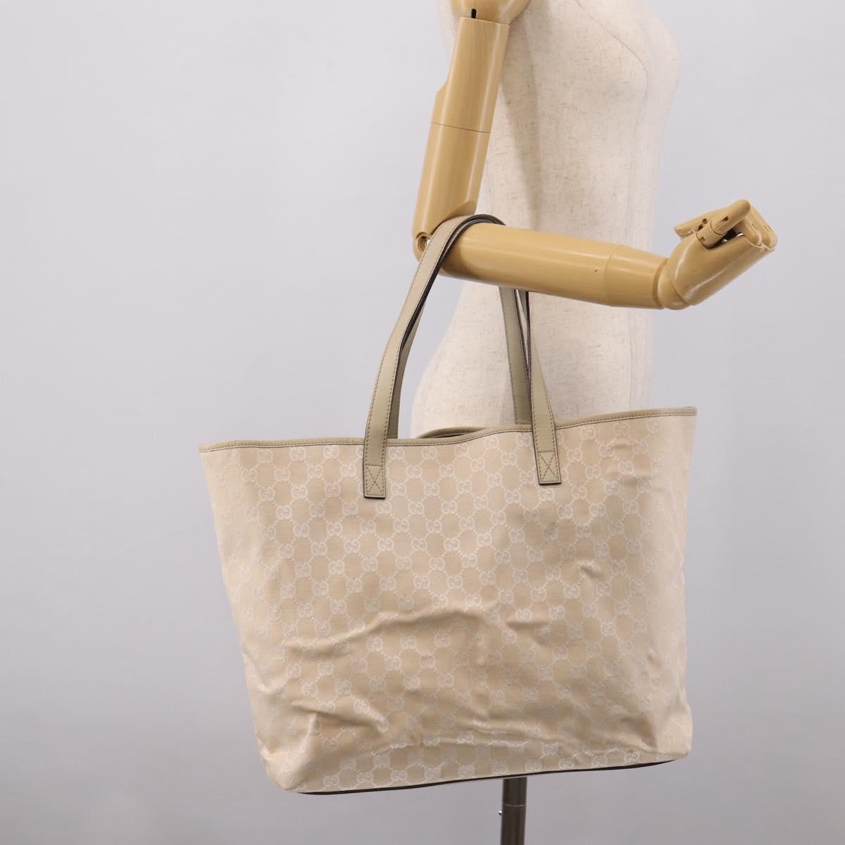 GUCCI GG Canvas Tote Bag Outlet Beige 257245 Auth mr2947A