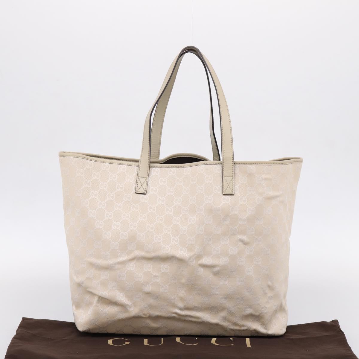 GUCCI GG Canvas Tote Bag Outlet Beige 257245 Auth mr2947A