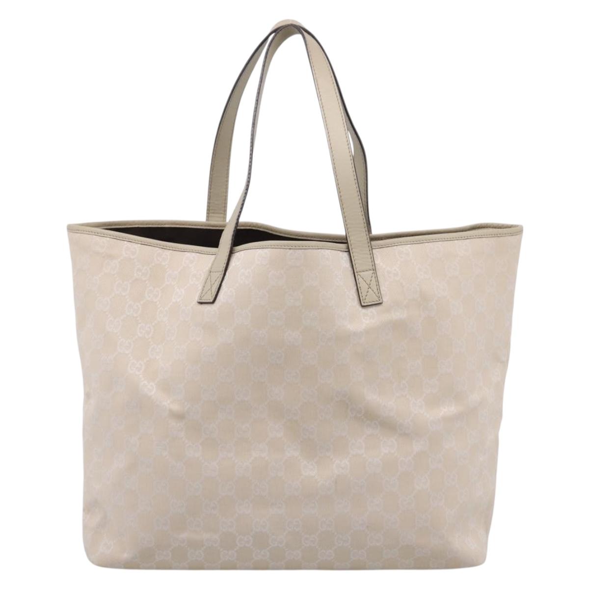 GUCCI GG Canvas Tote Bag Outlet Beige 257245 Auth mr2947A