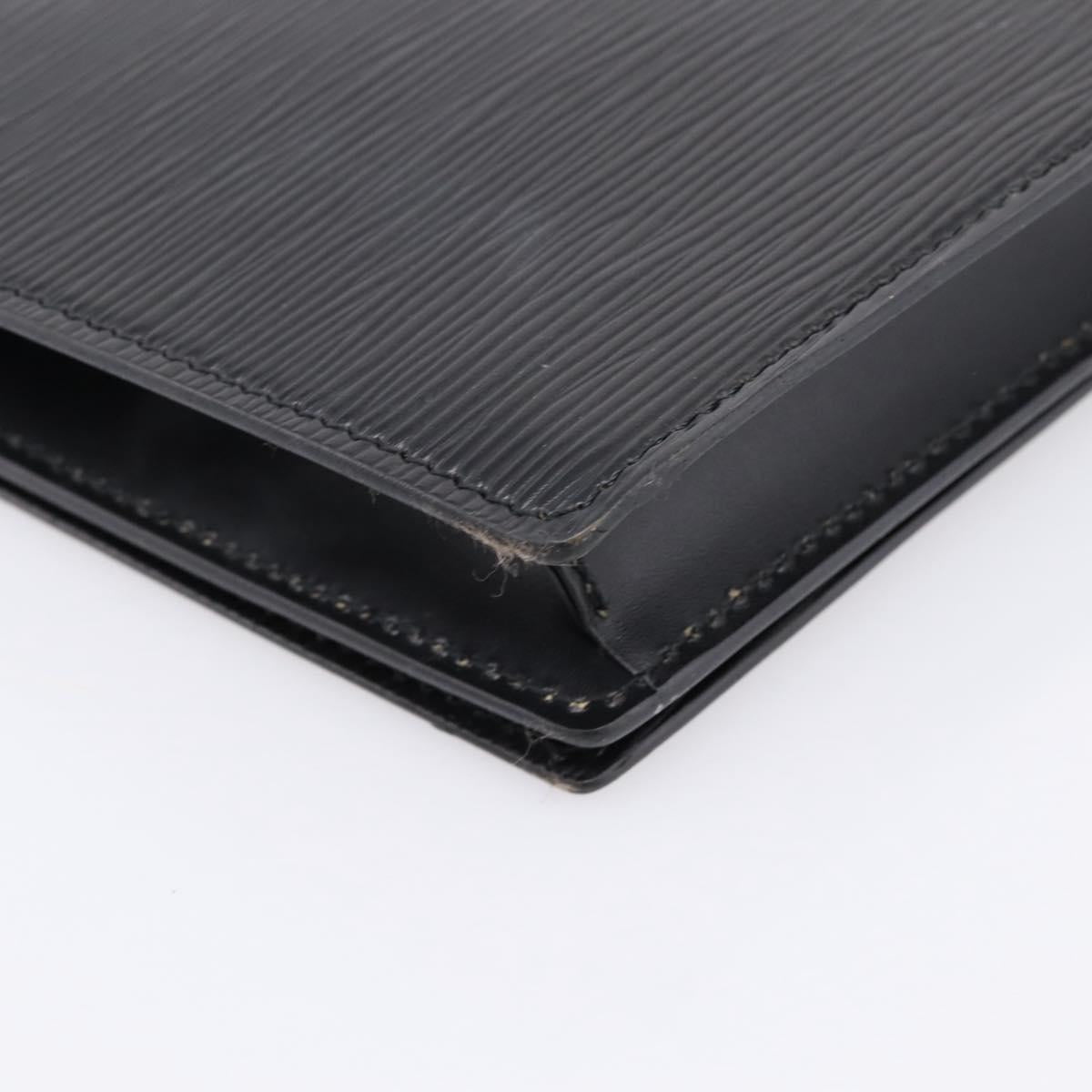 LOUIS VUITTON Epi Trapeze Clutch Bag Black M80165 LV Auth mr2951