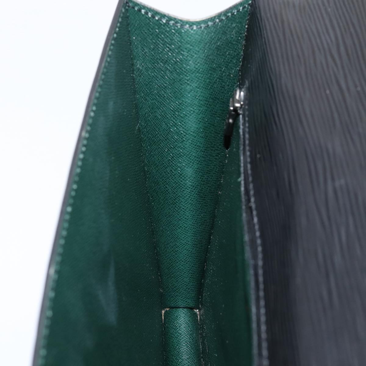 LOUIS VUITTON Epi Trapeze Clutch Bag Black M80165 LV Auth mr2951