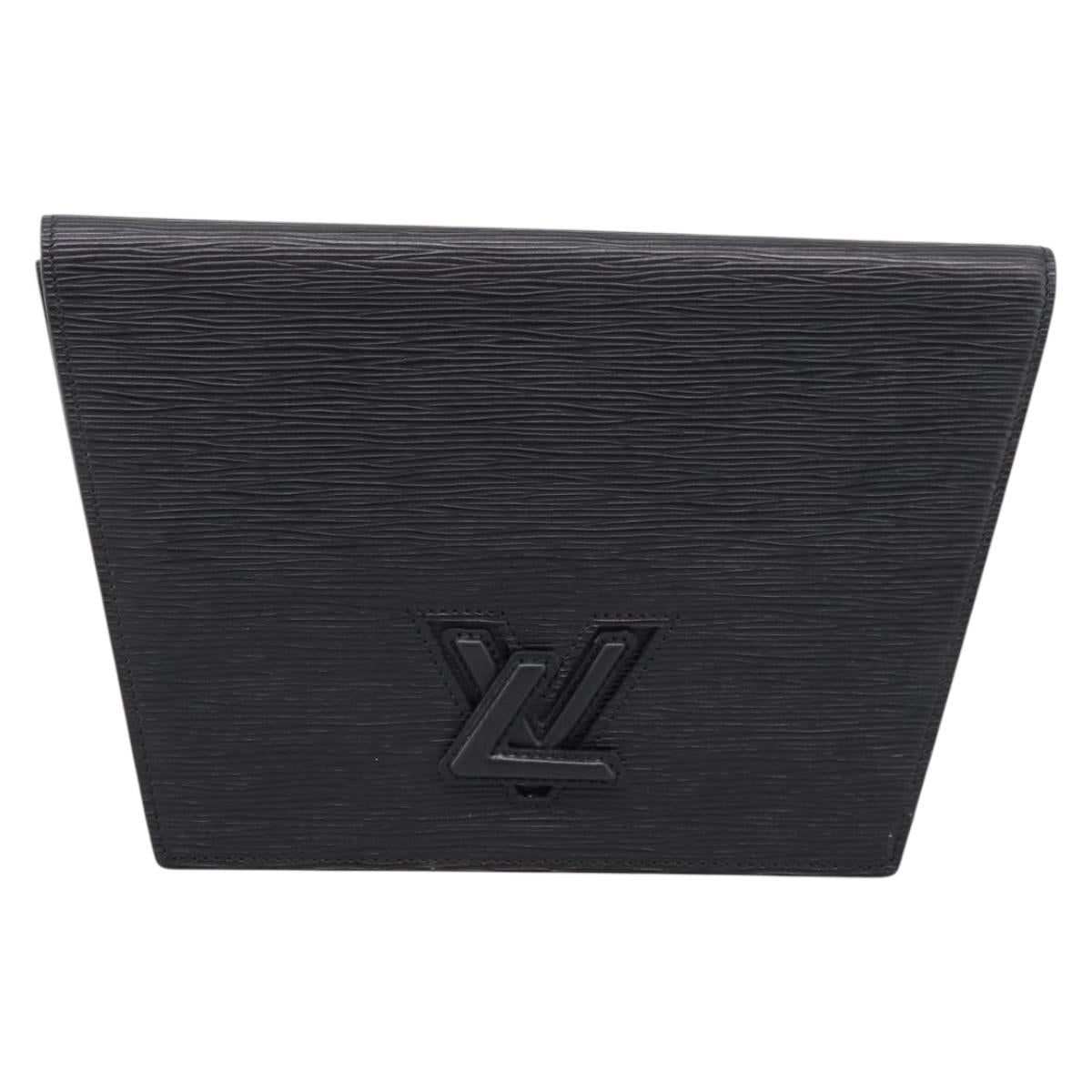 LOUIS VUITTON Epi Trapeze Clutch Bag Black M80165 LV Auth mr2951
