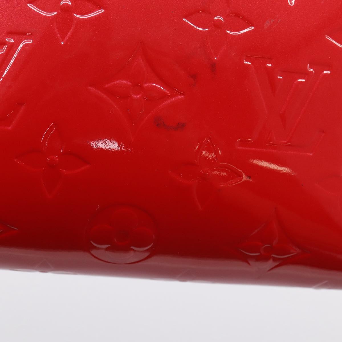 LOUIS VUITTON Monogram Vernis Pochette Cosmetic PM Red M90172 LV Auth mr2955V