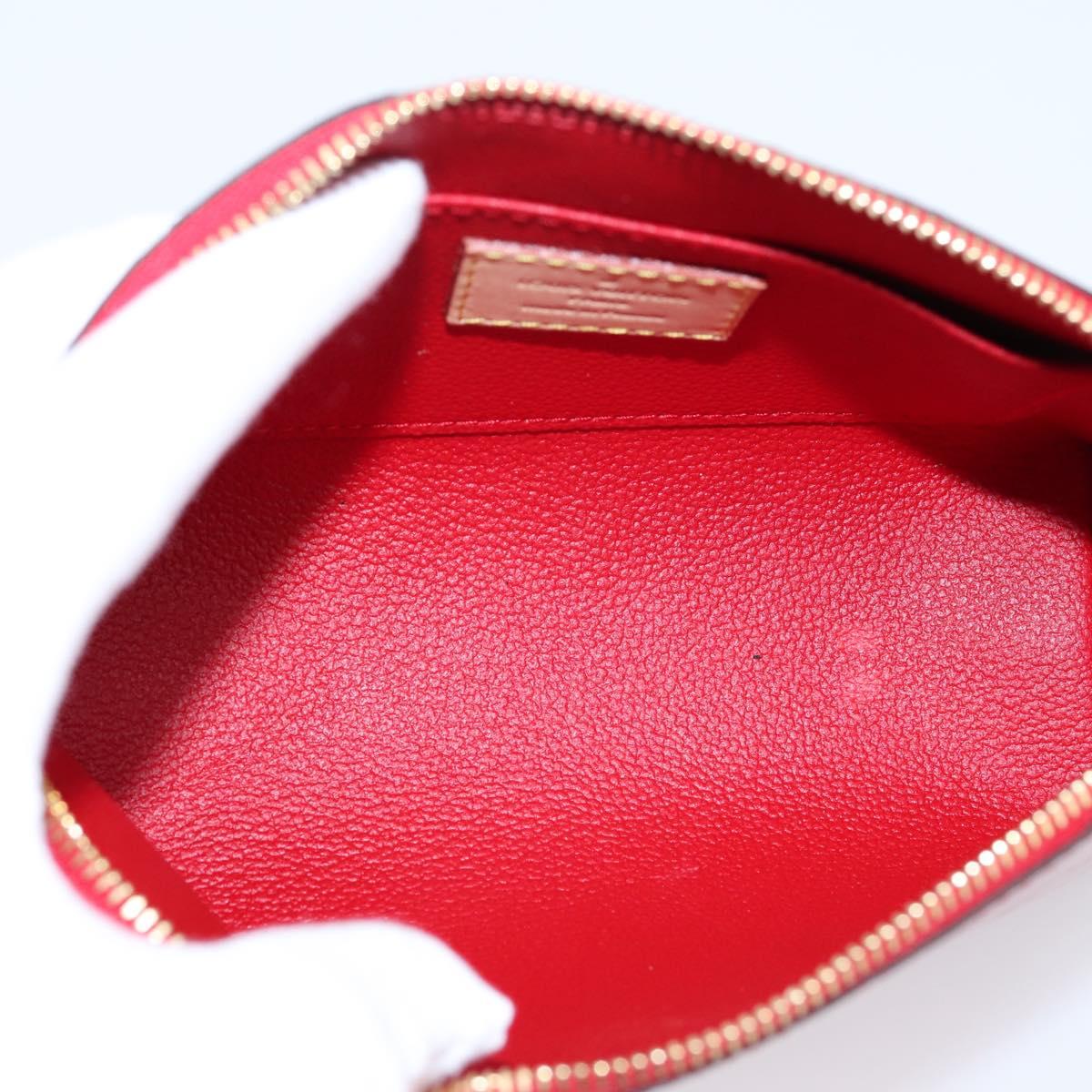 LOUIS VUITTON Monogram Vernis Pochette Cosmetic PM Red M90172 LV Auth mr2955V