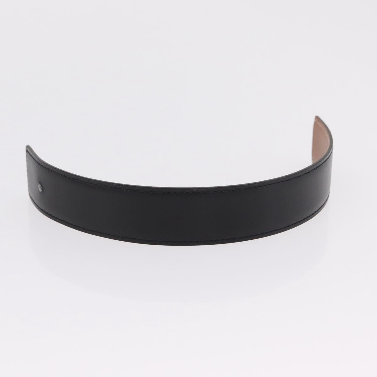 HERMES Belt Leather Black Brown Auth mr2956V