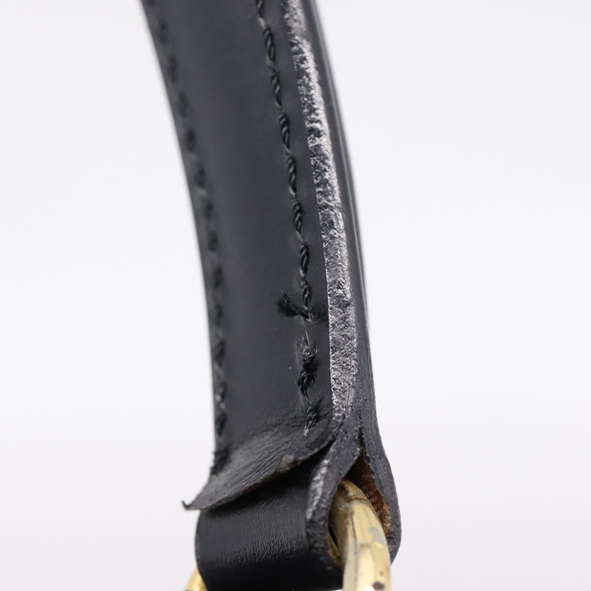 CELINE Hand Bag Leather Black Gold Tone Auth mr2961A